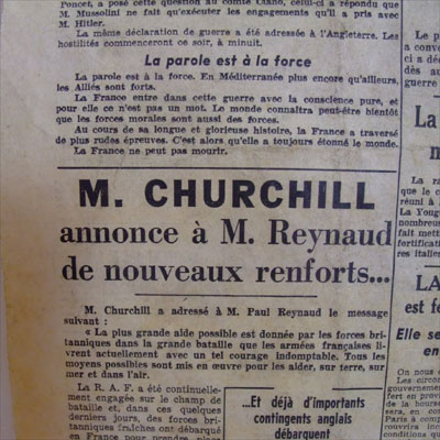 1940年フランス・新聞 - donum ドナム 古道具 アンティーク フランス