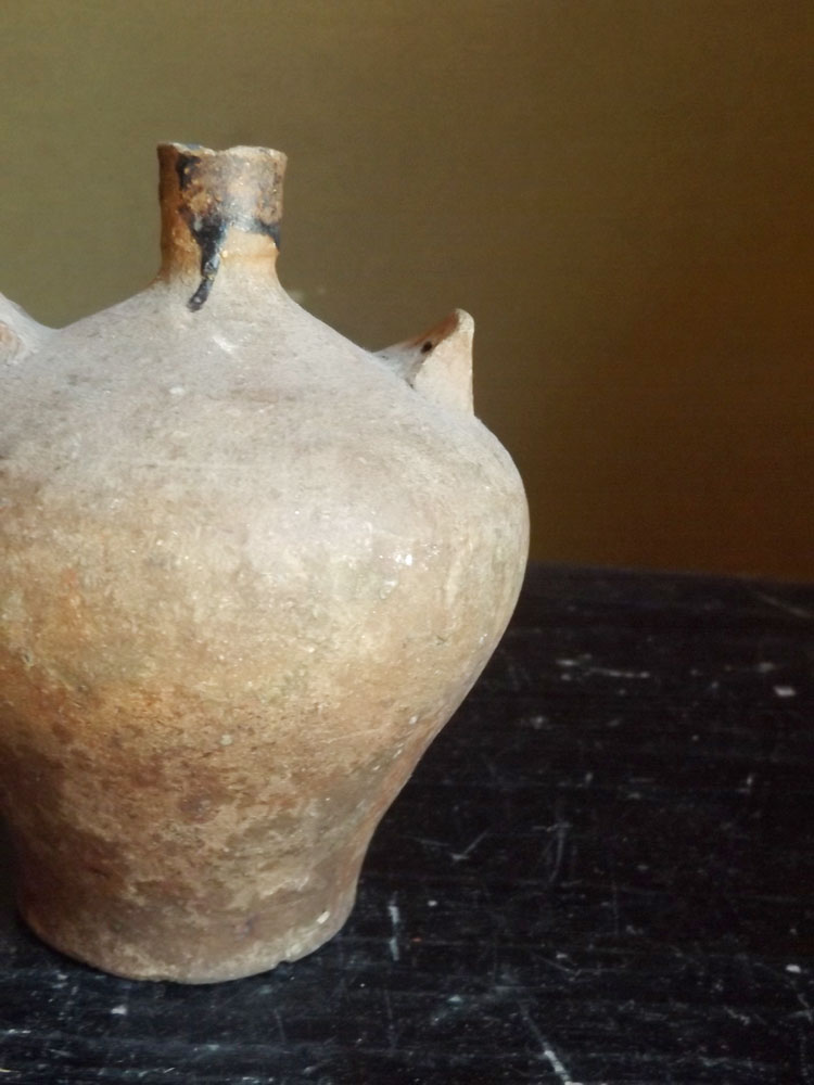 1500年代頃タイ・陶器・ボトル・14cm・II