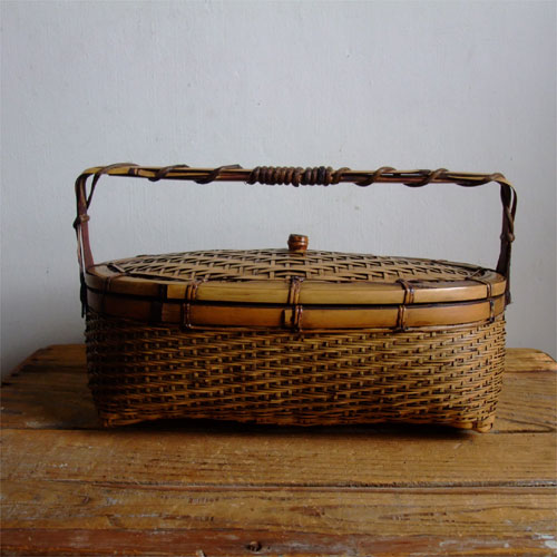 碗かご椀かご収納vintage 竹籠 籠 かご バスケット アンティーク