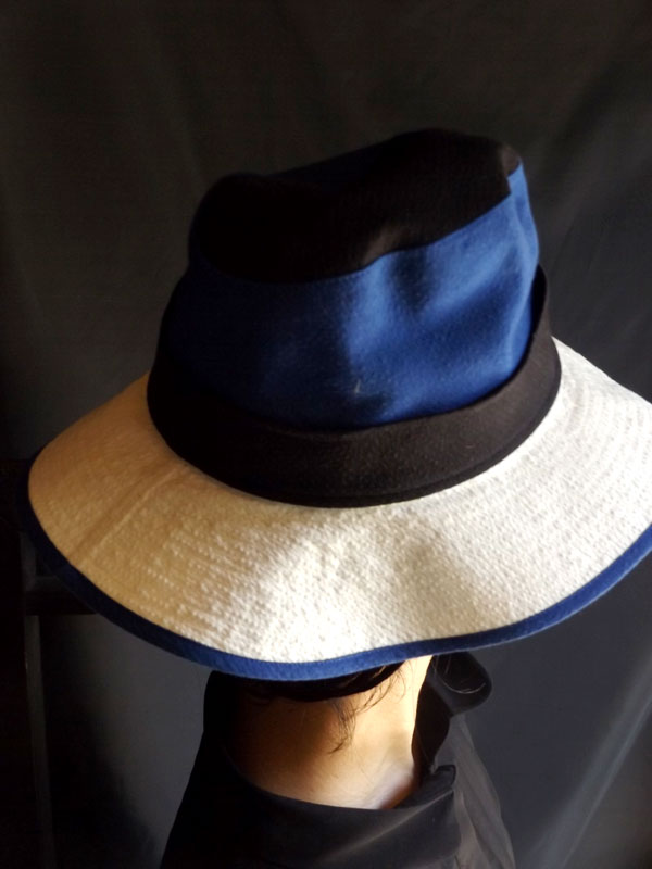 フランス・帽子・コットン・ブルー30cm | HERMES