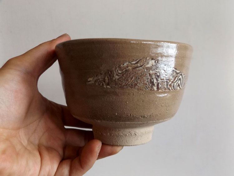 瀬戸・練込・水野双鶴作・「丘」茶碗 | Wan,Seto,ceramic,Mizuno