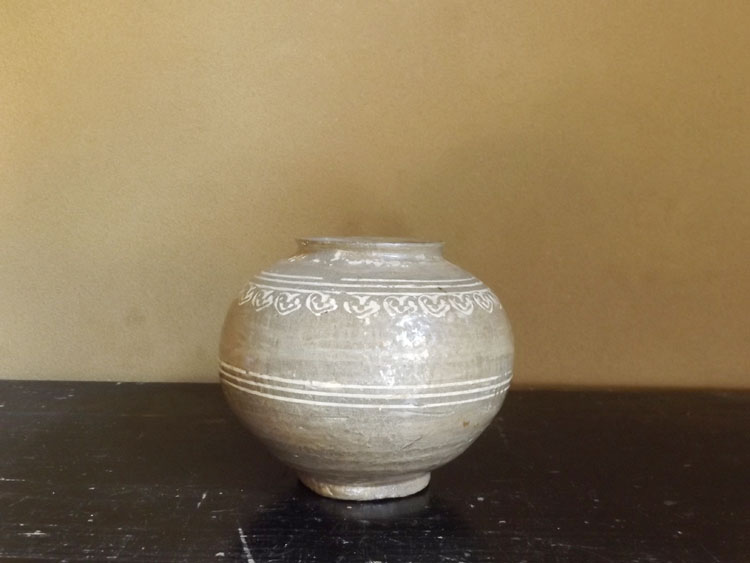 李朝時代初期頃朝鮮・高麗・青磁・象嵌・壺 | Tsubo,Korea,ceramic,cir1400