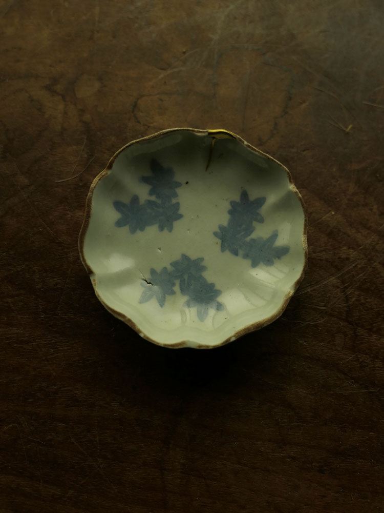 江戸時代中期頃・伊万里・印判・金直し・紅葉・豆皿・7cm | Sara,Imari,porcelain,cir1700※※