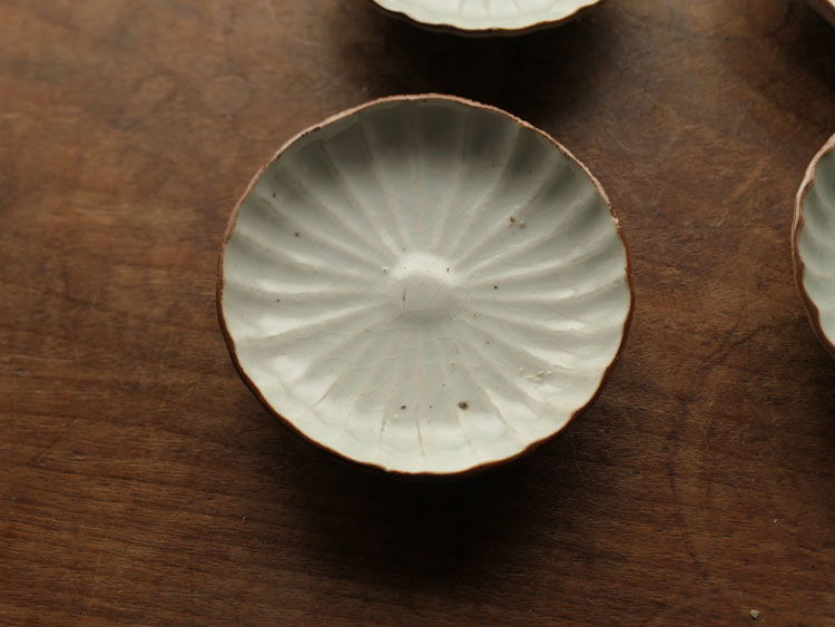 江戸時代後期頃・古伊万里・白磁・菊・豆皿・五客組・い | Sara,5set,Imari,porcelain,cir1800