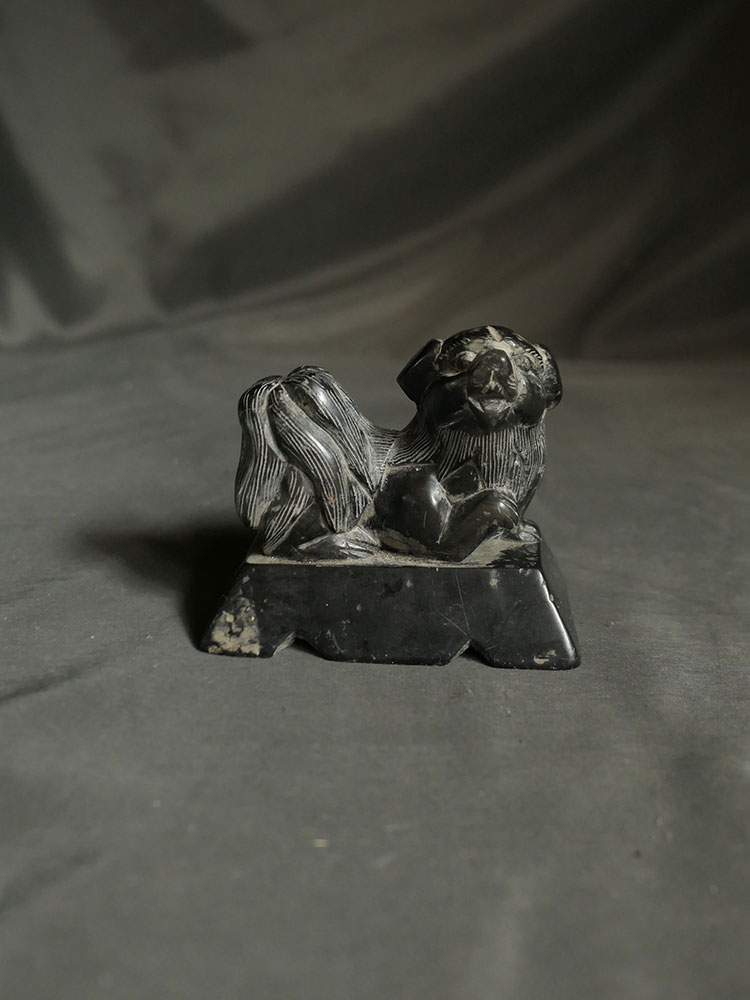 江戸時代後期頃・彫刻・那智黒・狛犬 | Object,Japan,stone,cir1800